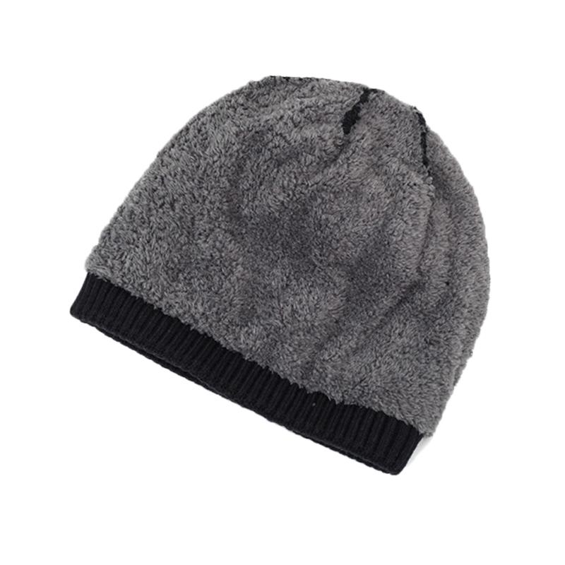 Hat Men's Warm Coldproof Wool Knitted Hat Autumn Winter Outdoor Riding Hat