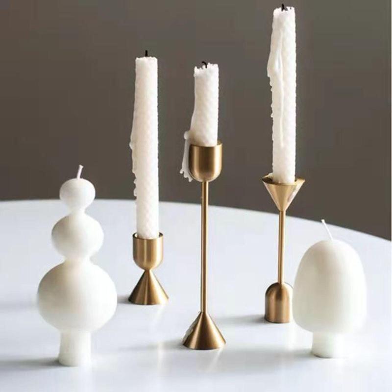 Party Home Decoration Gold Candles Stick Wedding Table Centerpieces Dinner Candelabrum Holiday Tabletop Elegant Candle Holder
