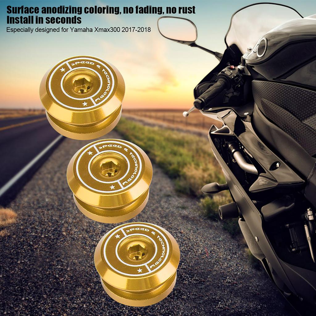 3 Pcs Motorcycle Cleaner Decorative Cover for Xmax300 2017-2018(Red)