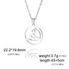 Teamer Gymnast Stainless Steel Necklace for Women Artistic Gymnastics Round Pendant Chian Choker Athlete Jewelry Birthday Gifts