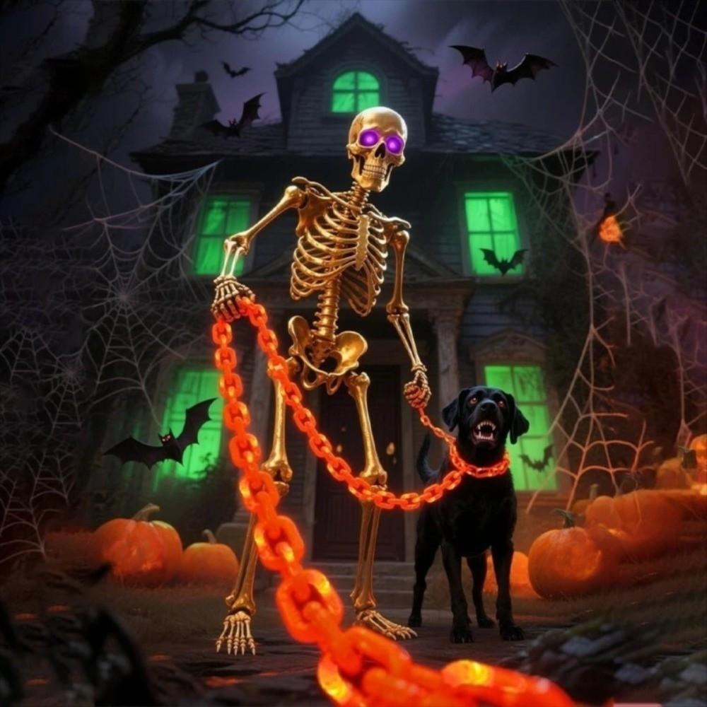 Plastic Halloween Chain Lights 2/3M String Lights Luminous Halloween Chain Props  Outdoor