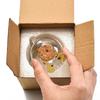 Cute Transparent Piggy Bank Glass Ornaments Golden Bean Storage, Animal Pig Money Saving Box Coin Box To Help Budget And Save