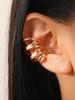 Exaggerated Punk Dragon Ear Clips for Non-Pierced Ears - Women's Dragon-Shaped Zircon Thorn Ear Hooks