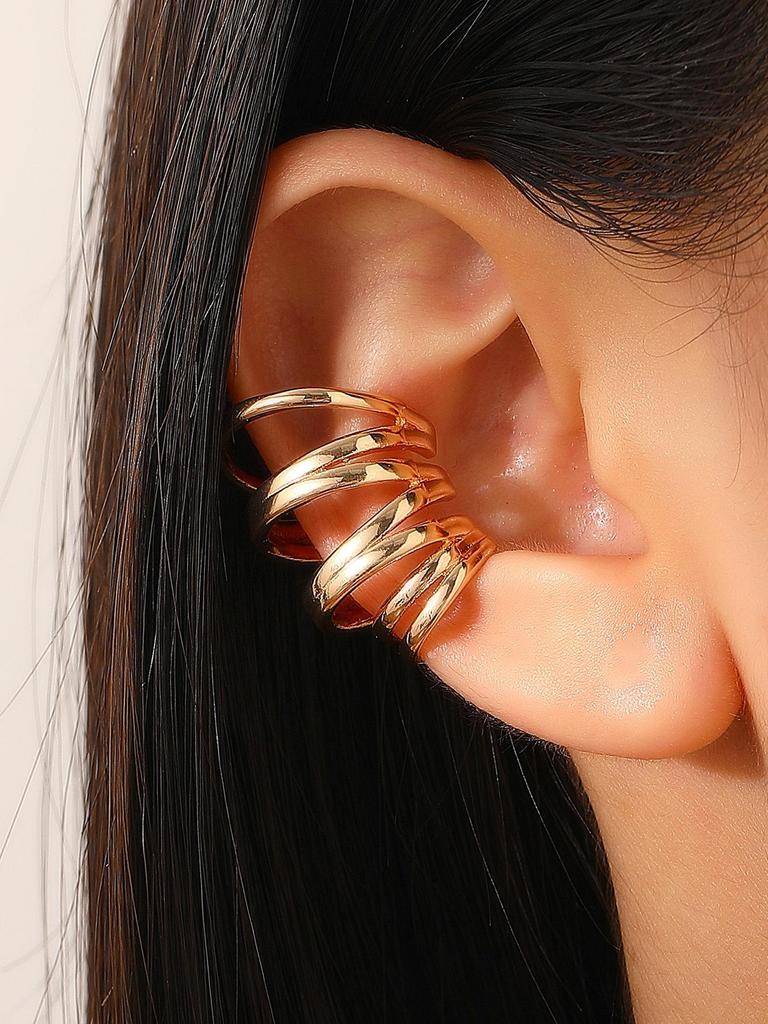 Exaggerated Punk Dragon Ear Clips for Non-Pierced Ears - Women's Dragon-Shaped Zircon Thorn Ear Hooks