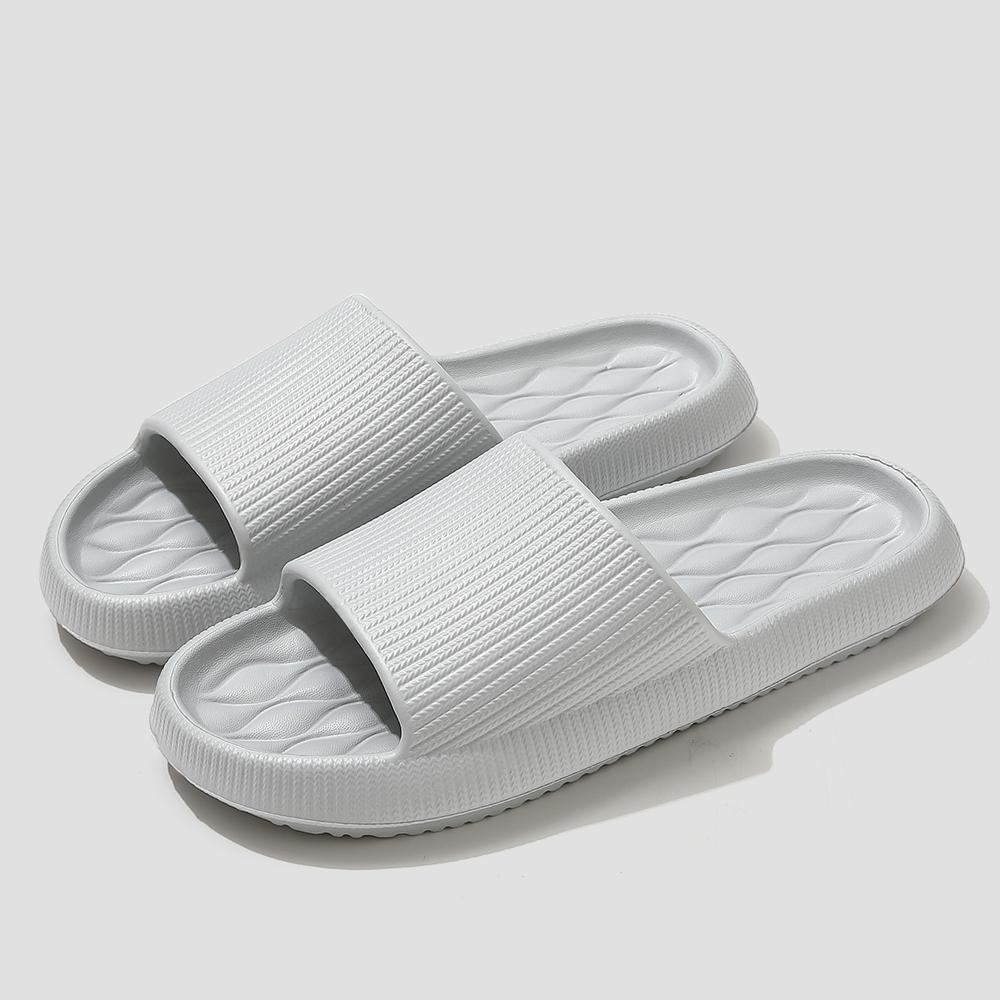 

Летние домашние парные сандалии EVA Толстая платформа Облачные тапочки Мягкая подошва Подушки-слайды Нескользящие пляжные сандалии Обувь для ванной 36-37 серый