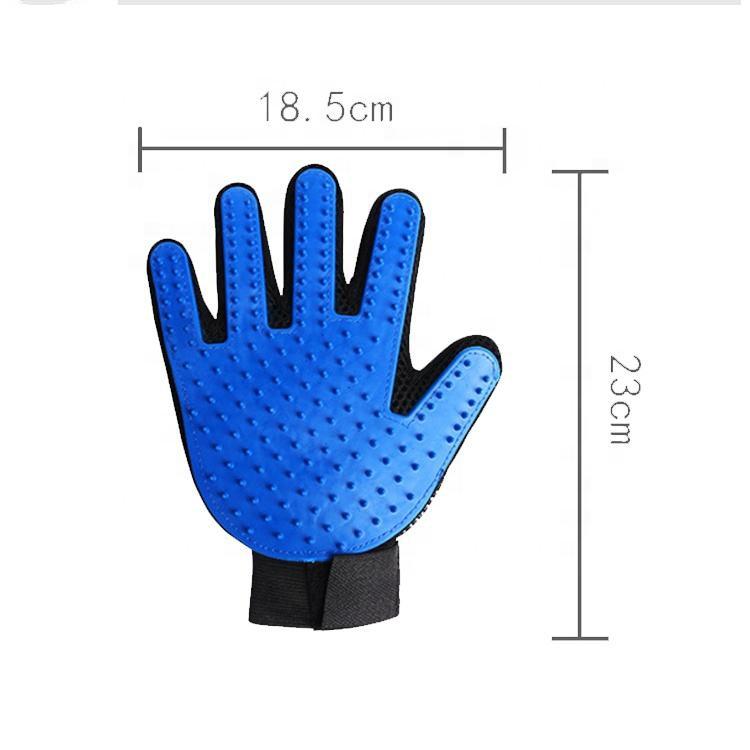 1 Pair Luxury Simple Style Silicone Pet Grooming Gloves Dog/Cat/Horse Bath Hair Remover Brush Made of Cloth and Rubber
