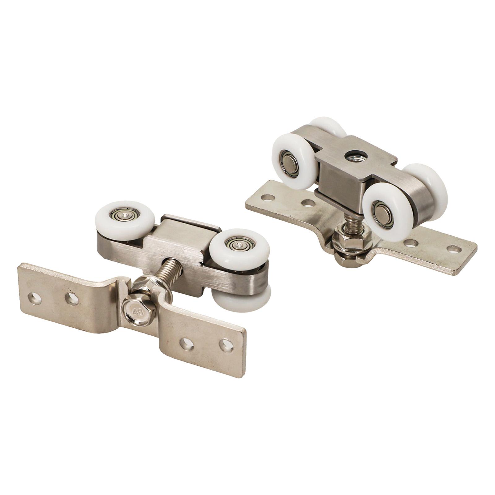

1 Pair Sliding Door Roller Door Track Rail Hanging Rail Glass Door Guide Mute Push Pull Slide Doors Pulley Hardware
