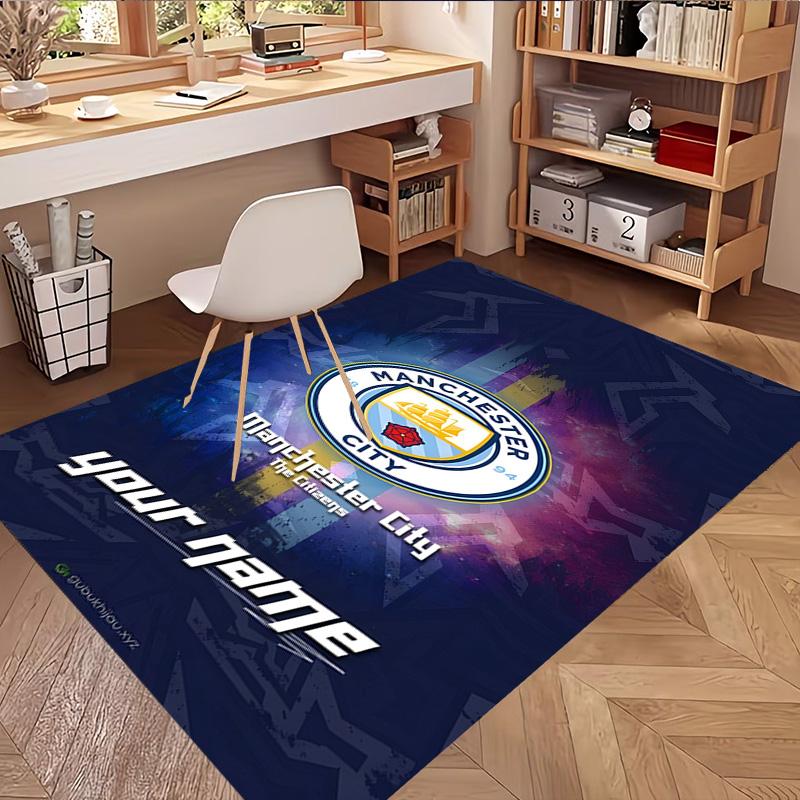 Manchester Football FC Print Rug, Washable Floor Carpet, For Entryway Dorm Laundry Room Office Study, Home Decor Birthday Christmas Gift