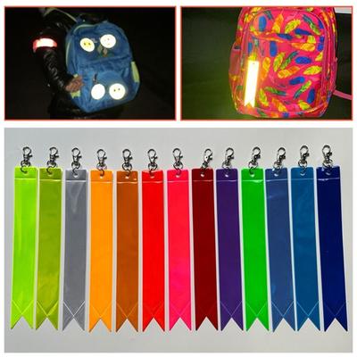 10Pcs Soft PVC Car Reflective Keychain High Visibility DIY Car Keyrings  Auto Decoration