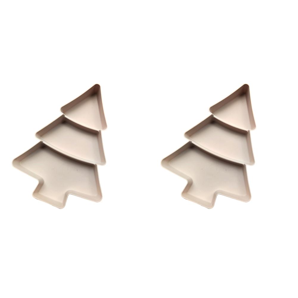 

Рождественская елка Фруктовая тарелка Разделенная конфетница Marry Christmas Decoration(бежевый)