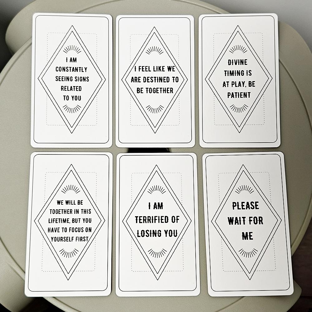 10.3*6cm Twin Flame Messages Oracle Cards Soulmate Deck for Psychic Love & Relationship Readings 54 Pcs Cards