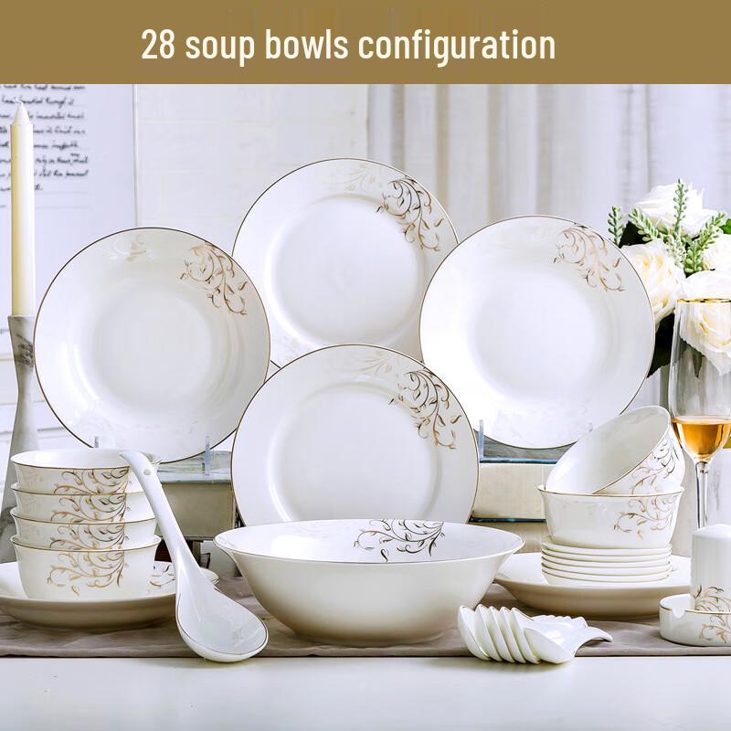 Ru Han 28-Piece European Style Ceramic Dinnerware Set