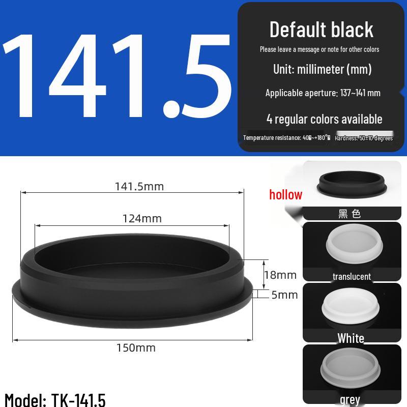 Black High-Temperature Resistant T-Shaped Silicone Stopper - Round Hole Rubber Gasket & Shock-Absorbing Blind Plug