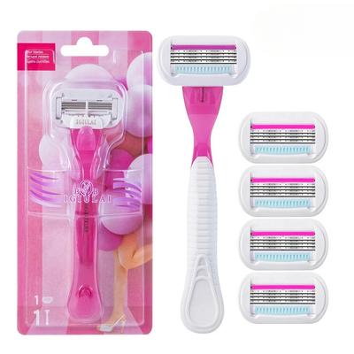 Set di rasoi di sicurezza di alta qualità per peli corporei da donna, bikini, striscia all'aloe, lame di ricambio per rasoio Venus femminile