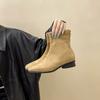 Fashion Autumn Winter Women Ankle Boots Low Heels Zipper Shoes Fashion Square Toe Comfortable Botas Zapatos De Mujer