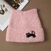 Lovely Cats Ears Hat Women Soft Plush Knitted Hat Trendy Winter Warm Hat for Fall and Winter