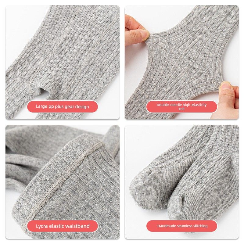 Children's Tights Spring and Autumn Cotton New Style Baby Girl Leggings Girls Solid Color Dance Tights Autumn Thick One-Piece Tights