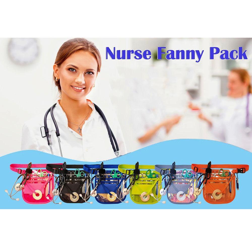 Portable Nurse Fanny Pack Waterproof PVC Nurse Pouch Case Professional Nurse Waist Bag Women