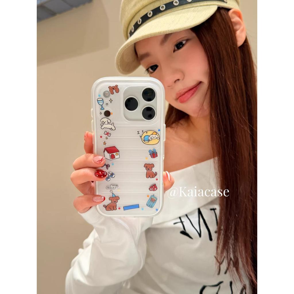 Cute Ins Circle Cartoon Dog House for Apple 17promax Mobile Phone Case Iphone16pro New Model