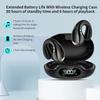 Open Ear Bone Conduction Headphones Wireless Bluetooth 5.4 Sports Clip On Earbuds 40 Hour Digital Display Charging Case Waterproof Running Earphones