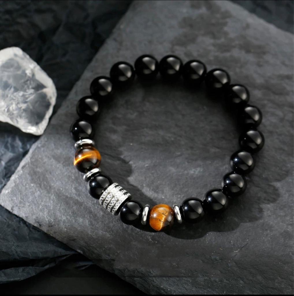 Retro Transfer Bead Bracelet Men's Niche Design High-end Hip-hop Bracelet Boys Bracelet Bracelet