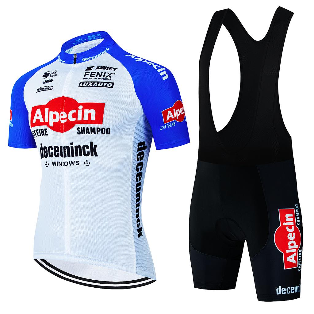 2025 Pro Team New Bicycle Short Sleeve Alpecin Maillot Ciclismo Summer Breathable Cycling Clothing Sets Men Cycling Jersey Suit