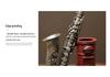 American-Style Saxophone & Violin Resin Pen Holder Desk Ornament for Office and Home Decor