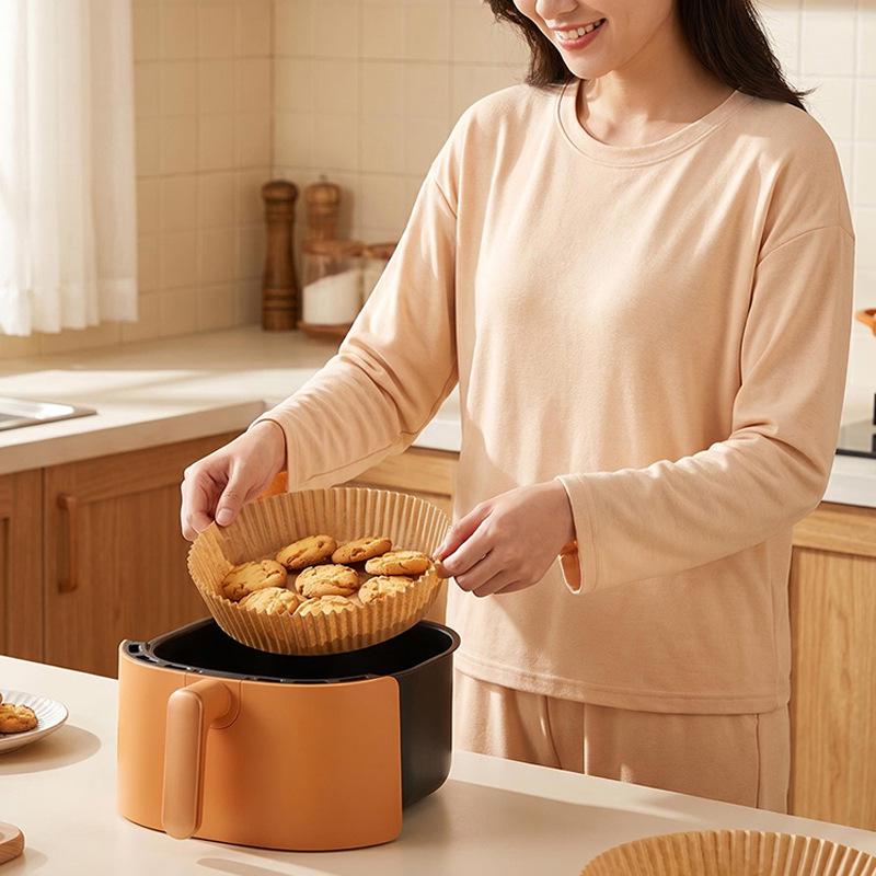 Oil-Proof, Food-Grade Disposable Air Fryer Paper Plate & Bowl Liners