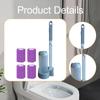 Toilet Brush Brushes for Cleaning Efficient Set Refill Heads Scrubber Hotel
