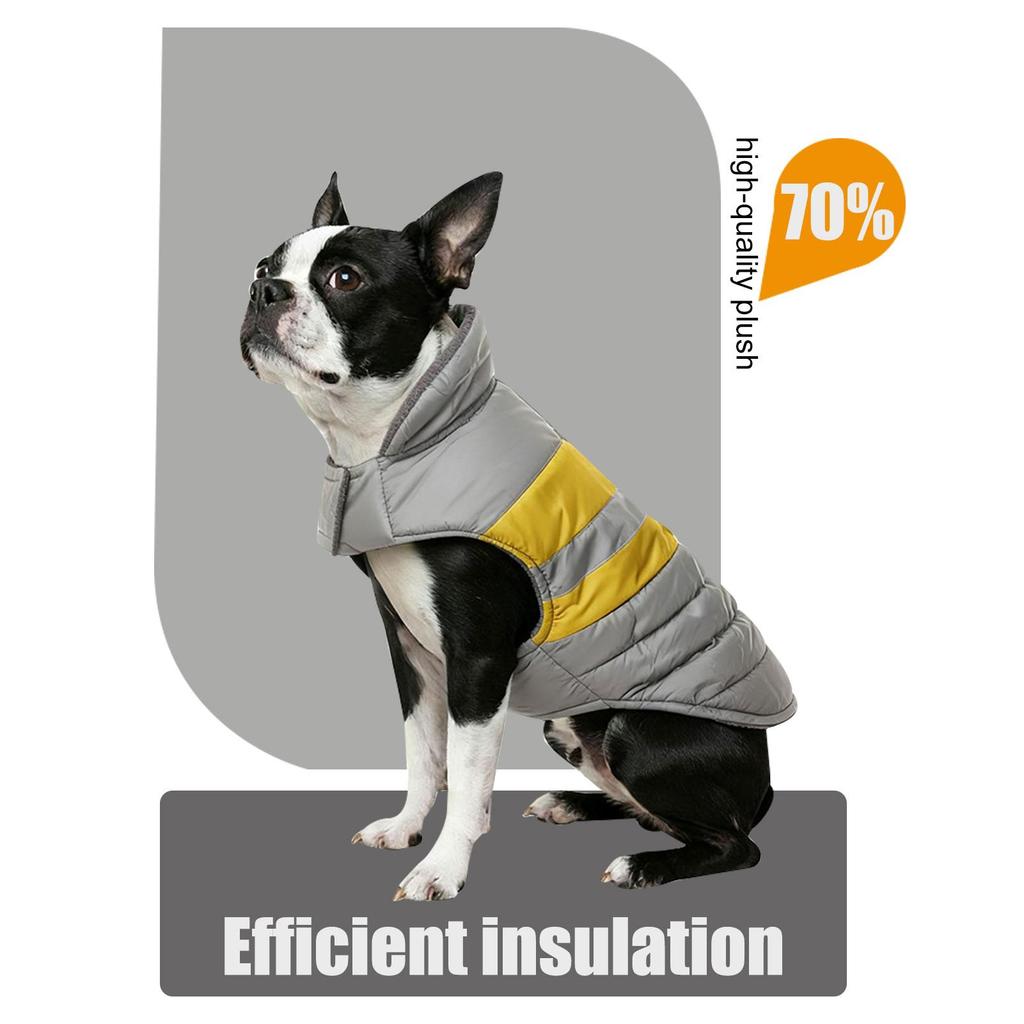 Dog  Waterproof  Jacket Warm Fleece Touch Fastener Lined  Fastening Type Pet Jacket for Small Medium Large Dogs