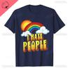 I Hate People Funny Antisocial Vintage Rainbow TShirt Streetwear Men Print Tops Tees Prevailing Printed Mens Oneck T Shirt