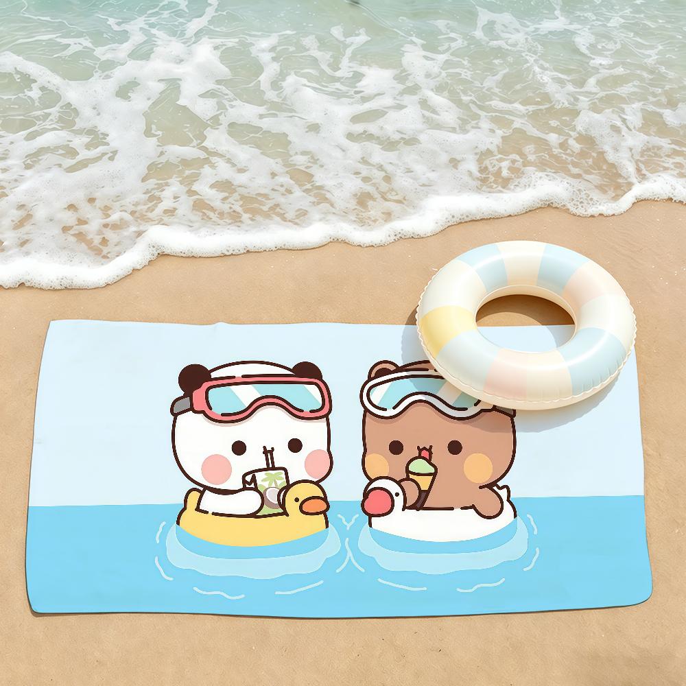 Asciugamano Dudu Carino Cartone Animato Asciugatura Asciugamano da Bagno Applicabile a Nuoto Leggero Campeggio Yoga Spiaggia Fuori