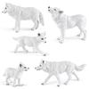 High Quality Pvc Arctic Wolf Figurine Set Including Howling And Standing Wolves