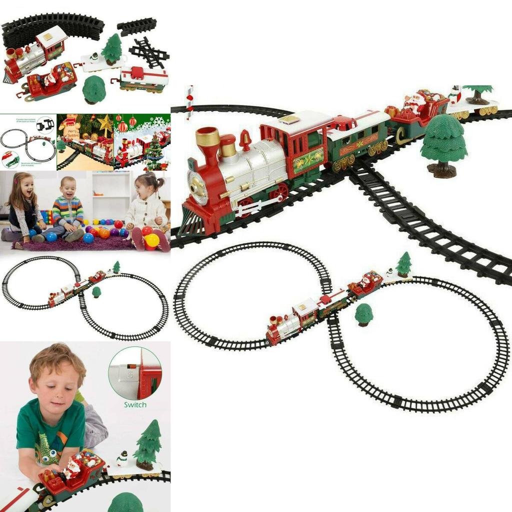 Charming Electric Led Musical Train And Track Set For Kids Christmas Celebration