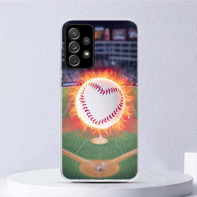 Baseball Sport Soft Case For Samsung Galaxy A17 A16 A26 A36 A56 A15 A14 A13 A55 A54 A53 Phone Cover A25 A35 A24 A34 A23 A33 A05S