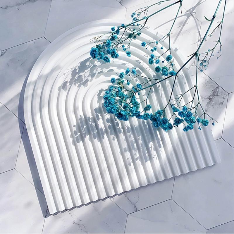 Striped Coaster Silicone Molds for Resin Casting Arch Door Coaster Tray Molds Epoxy Casting DIY Craft Cup Mat Resin Mold