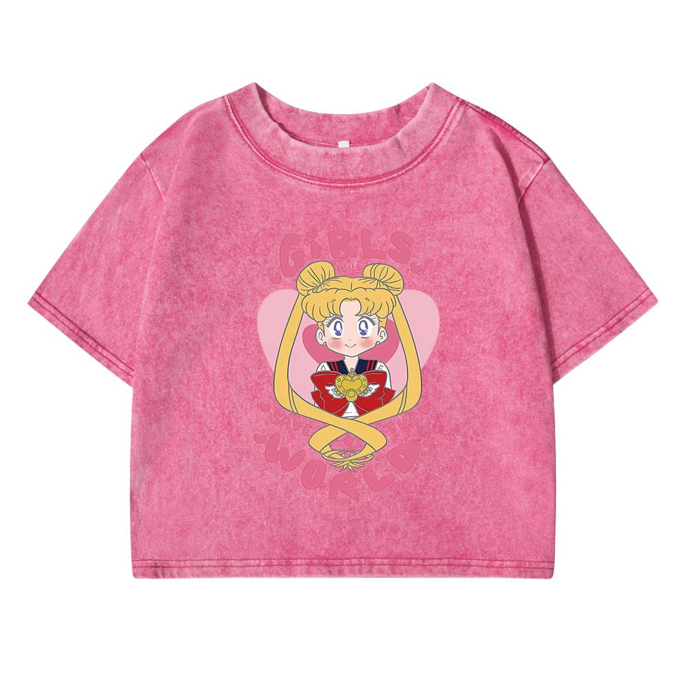 

Футболка Sailoor Mooon Женская Летняя Американская Ретро Хлопковая Свободная Футболка с Коротким Рукавом Мягкий Дизайн Дышащая XL