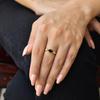 Genuine Onyx Ring Evil Eye Inspired Dainty Ring 14K Gold Vermeil Ring Onyx Handmade Ring for Her Onyx Ring for Daily Wear Unique Ring