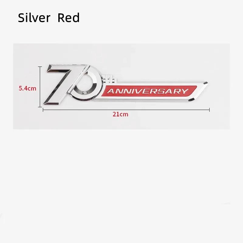 3D ABS 70th Anniversary Logo Car Side Fender Rear Trunk Emblem Badge Sticker Decals For Toyota Land Cruiser LC200 LC300 FJ200