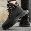 New Fashion Autumn And Winter Men's High Top Martin Boots Students Male Boys Trending Soft Sole Work Shoes Labor Protection Martin Sneakers