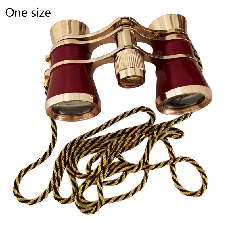 Opera Glasses Binoculars 3X25 Theater Glasses Mini Binocular Compact Lightweight with Chain Adults Kids Women in Concert