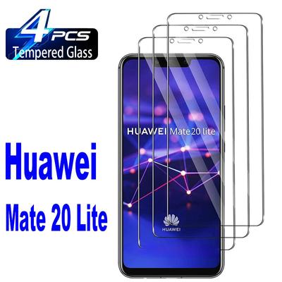 4Pcs Tempered Glass For Huawei Mate 20 Lite Screen Protector Glass Film