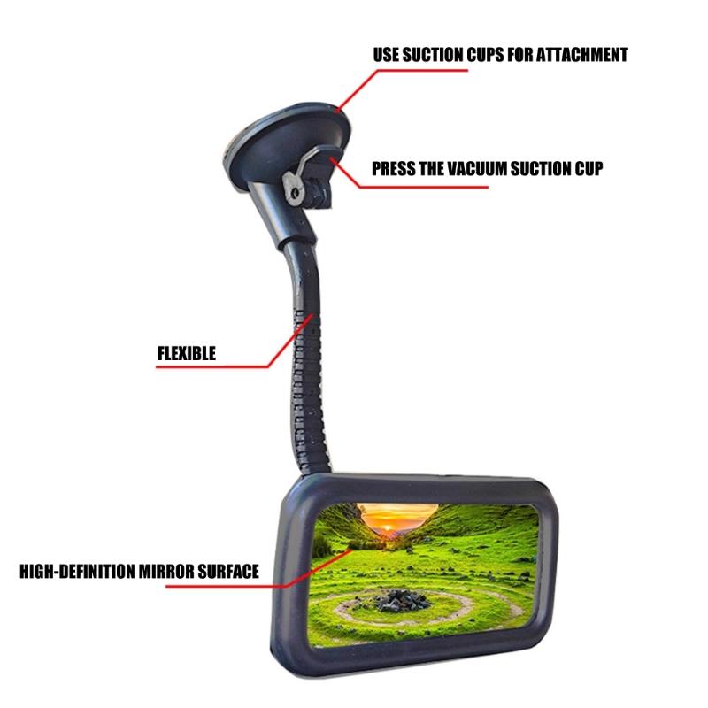 360 Degree Adjustable Car Blind Spots Mirror With Coating Rearview Mirror For Safe Driving Easy Installation