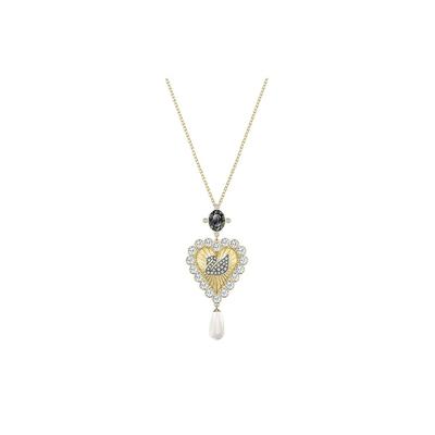Vintage Heart Swan Necklace Women Necklace Gold 5452384