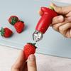2pcs strawberry huller, plastic fruit corer with metal blade, essential tool for simple fruit preparation