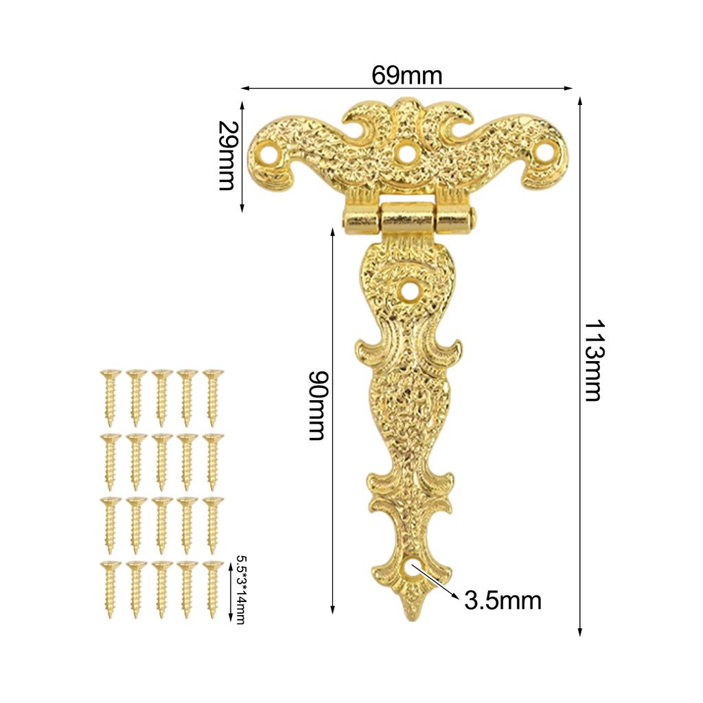 DIY Projects 69*113MM Antique T Hinges Rust Resistant Hinges Hinge High-strength Material Long-lasting Performance