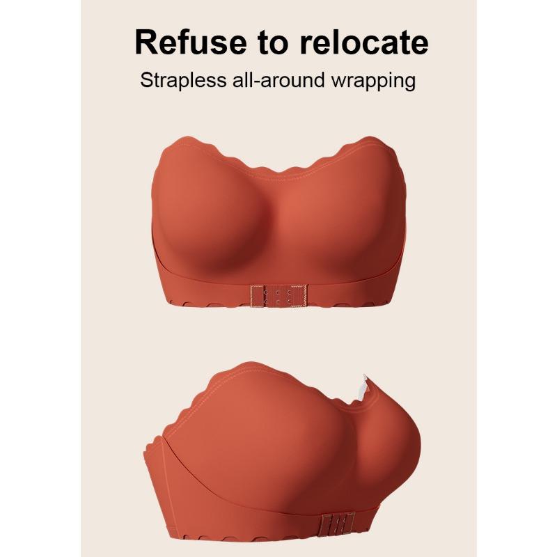 Women S Push Up Front Closure Strapless Backless Non Slip Bra