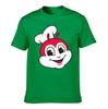 Unisexs Cotton Tshirt With Jollibee Print Casual Crew Neck Short Sleeve Tee For Daily Wear