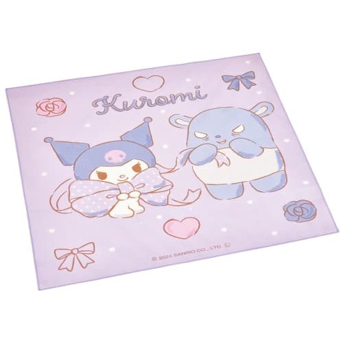 Skater Children's Lunch Cloth, 43x43cm, Made in Japan, Sanrio Kuromi Big Ribbon, Girls' KB4