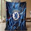 Chelsea FC Theme Blanket Soft Flannel Blanket Plush Throw Blanket Cozy Sofa Bed Blanket for Home Decor